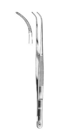 DRESSING FORCEPS CURVED 150MM