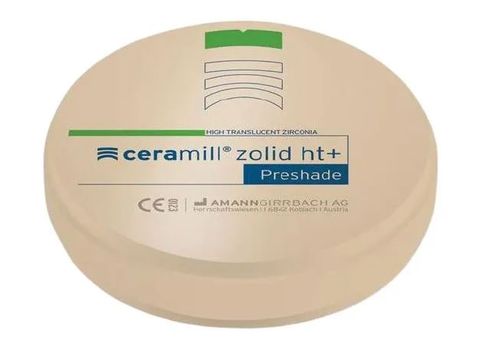 CERAMILL ZOLID HT+ PRESHADE D2 98X20MM