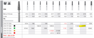 INTENSIV DIAMOND BUR 213 CRS (846-019) FG/6