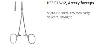 ARTERY FORCEPS MICRO HALSTED STRAIGHT 125MM