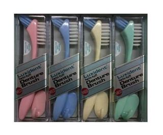 DENTURE BRUSH MEDIUM PASTEL 413  PKT 12