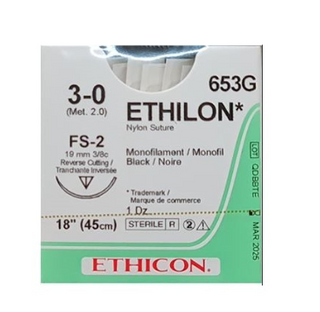 ETHILON SUTURE 3/0 19MM RC/12