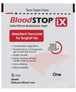 BLOODSTOP HAEMOSTATIC GAUZE 0.5 X2 INCH/24