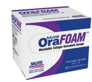 ORAFOAM ABSORBABLE COLLAGEN HAEMOSTATIC SPONGES /18