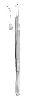 FORCEPS MICRO GERALD CURVED 150MM
