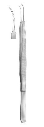 FORCEPS MICRO GERALD CURVED 150MM