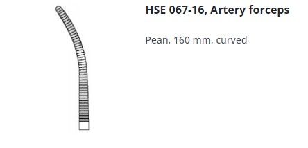 ARTERY FORCEPS PEAN CURVED 160MM