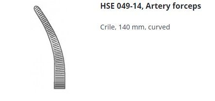 ARTERY FORCEPS CRILE CURVED 140MM