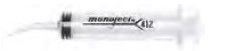 CURVED PLASTIC IRRIGATING SYRINGE 12CC/50