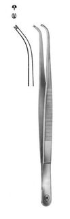 TISSUE FORCEPS DELICATE CURVED 160MM