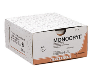 SUTURE MONOCRYL 5/0 17MM 1/2 CIRCLE/36