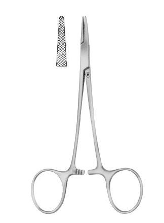 NEEDLE HOLDER HALSEY SERRATED 135MM