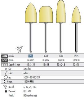 ACRYLIC POLISHER YELLOW XFINE FLAME  /6