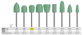 ACRYLIC POLISHER COARSE GREEN GRENADE /6
