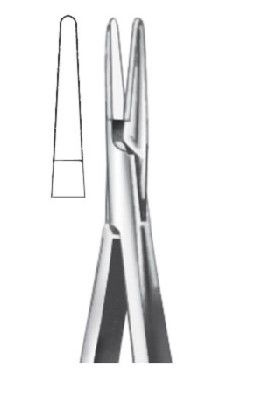 CASTROVIEJO MICRO NEEDLE HOLDER TC W/RATCHET 140MM