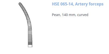 ARTERY FORCEPS PEAN CURVED 140MM