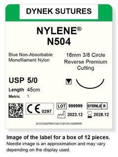 NYLENE 5/0 16MM, 3/8RC 45CM /12