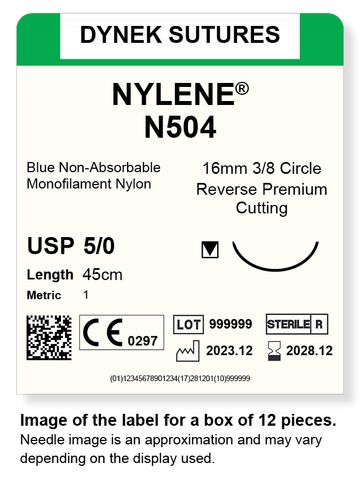 NYLENE 5/0 16MM, 3/8RC 45CM /12