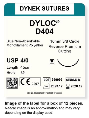 DYLOC SUTURE 4/0 16MM3/8RC 45CM/12