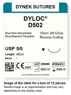 DYLOC SUTURE 5/0 12MM3/8RC 45CM/12
