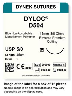 DYLOC SUTURE 5/0 16MM3/8RC 45CM/12