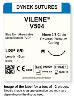 Vilene Suture 5/0 16mm 3/8RC 45cm