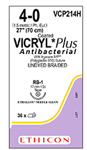 SUTURE VICRYL PLUS 4/0 1/2 CIRCLE TP 70CM/36