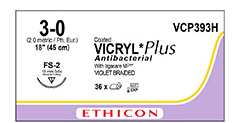 SUTURE VICRYL PLUS 3/0 19MM RC/36