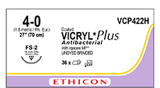 SUTURE VICRYL PLUS 4/0 19MM RC /36