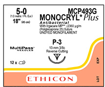 SUTURE MONOCRYL PLUS 5/0 13MM RCPRIME/12