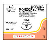 SUTURE MONOCRYL PLUS 4/0 19MM RCPRIME/12