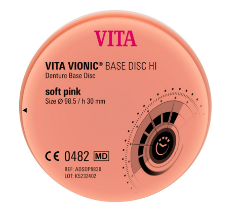 VITA VIONIC® BASE DISC HI, soft pink, Ø 98.5 x h 30 mm, 1 pc.