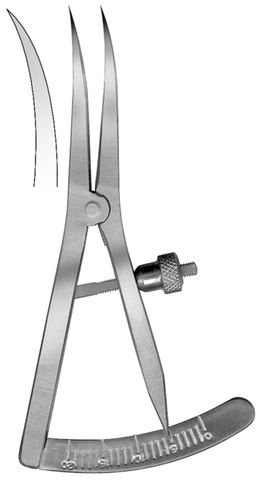 MEASURING CALIPERS CASTROVIEJO CURVE 95MM