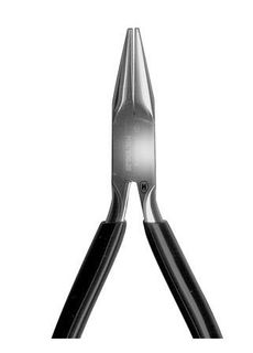 PLIERS FLAT NOSE BLACK HANDLE