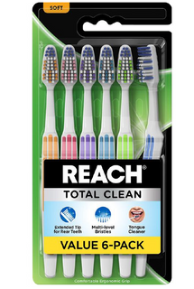 Total Clean Toothbrush Soft 6 Pack /10
