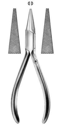 PLIERS FLAT NOSE SERRATED 130MM