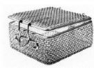 STEEL BASKET WITH LID 80X80X34