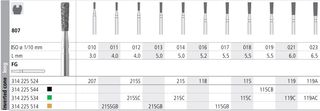 INTENSIV DIAMOND BUR 115 COARSE (807-012) FG/6