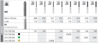 INTENSIV DIAMOND BUR 124 CRSE (885-012) FG/6