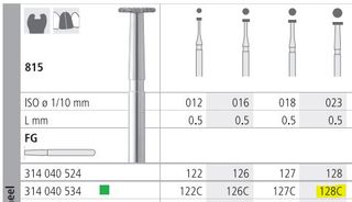 INTENSIV DIAMOND BUR 128 CRSE (815-023) FG/6