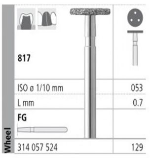 INTENSIV DIAMOND BUR 129 STD (817-053) FG/6