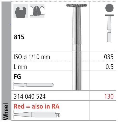 INTENSIV DIAMOND BUR 130 STD (815-035) FG/6