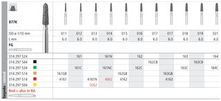 INTENSIV DIAMOND BUR 162 STD (877K-016) FG/6