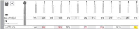 INTENSIV DIAMOND BUR 201 STD (801-018) RA/6