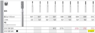 INTENSIV DIAMOND BUR 212SC XCRSE (835-010) FG/6