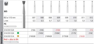 INTENSIV DIAMOND BUR 216 STD (805-012) FG/6