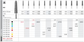 INTENSIV DIAMOND BUR 238G GOLD (850-025) FG/6