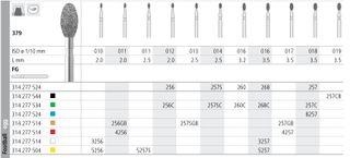 INTENSIV DIAMOND BUR 257G GOLD (379-017) FG/6