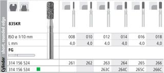 INTENSIV DIAMOND BUR 263 STD (835KR-012) FG/6