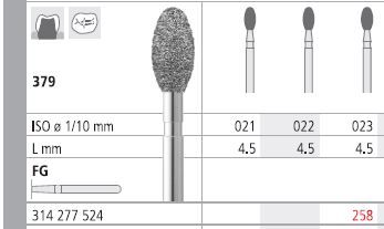 INTENSIV DIAMOND BUR 258 (379-023) RA/6